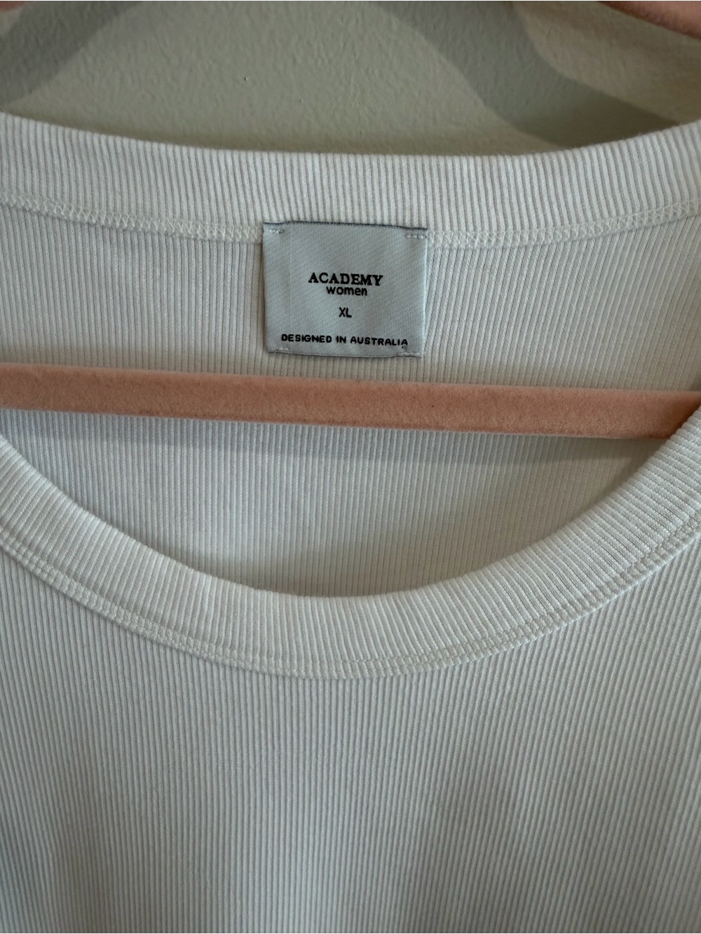 Academy White Ribbed Tank Top - Picture 2 of 3